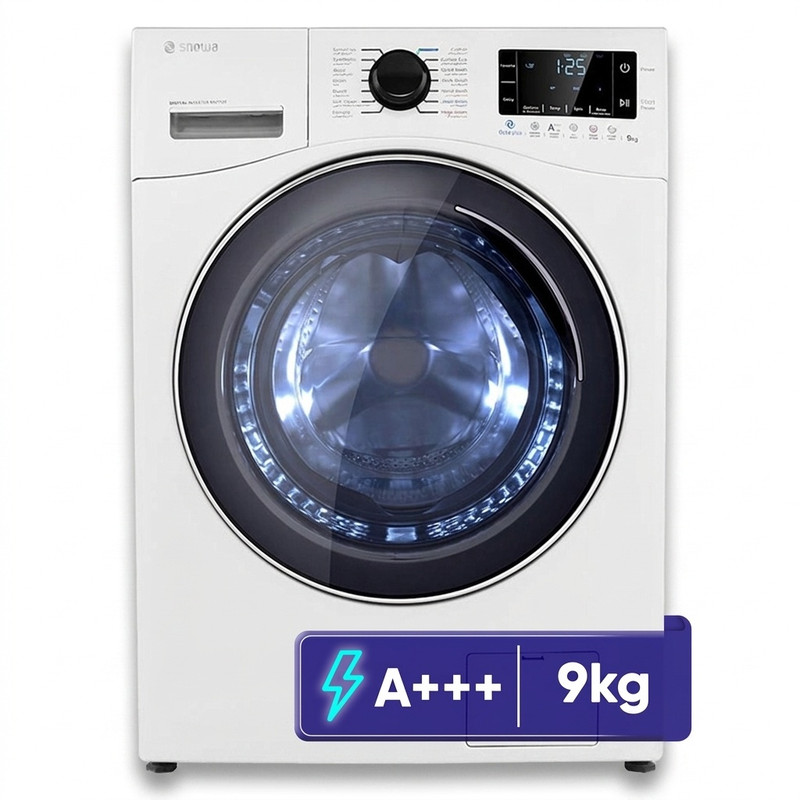 ماشین لباسشویی 9 کیلوگرم اتوماتیک اسنوا مدل SWM-E92S  سیلور